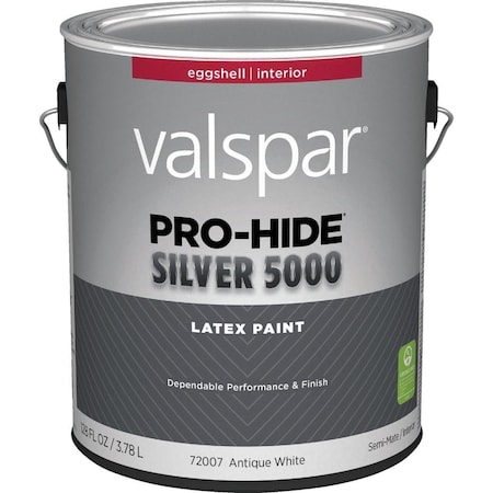 Valspar Pro-Hide Silver 5000 Latex Eggshell Interior Wall Paint, Antique White, 1 Gal. 028.0072007.007